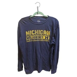 Michigan Wolverines Long Sleeve T Shirt Pro Edge‎ L College Ann Arbor